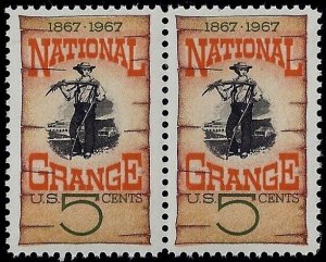 1323a Untagged Error / EFO Pair Grange Poster Mint NH