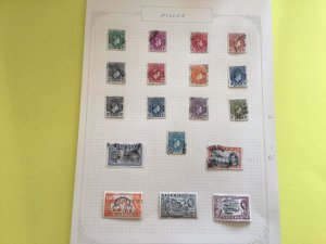 Nigeria album page vintage stamps Ref 61823