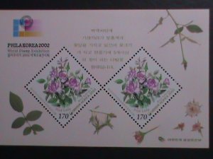 ​KOREA-2002 SC# 2058a-PINK LADY-PHILAKOREA'2002 STAMP SHOW S/S-VERY FINE