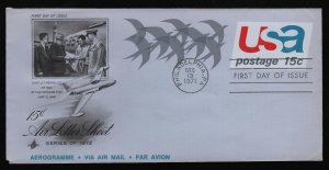 #UC44a 15c Birds in Flight, Art Craft FDC **ANY 5=FREE SHIPPING**