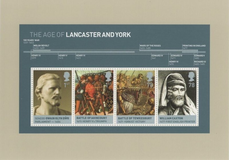 Great Britain 2008 PHQ Card Sc 2555 The Age of Lancaster and York