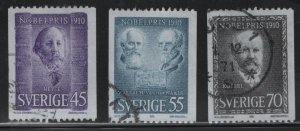 SWEDEN, 878-880, (3) SET, USED, 1970, Paul Johann Ludwig