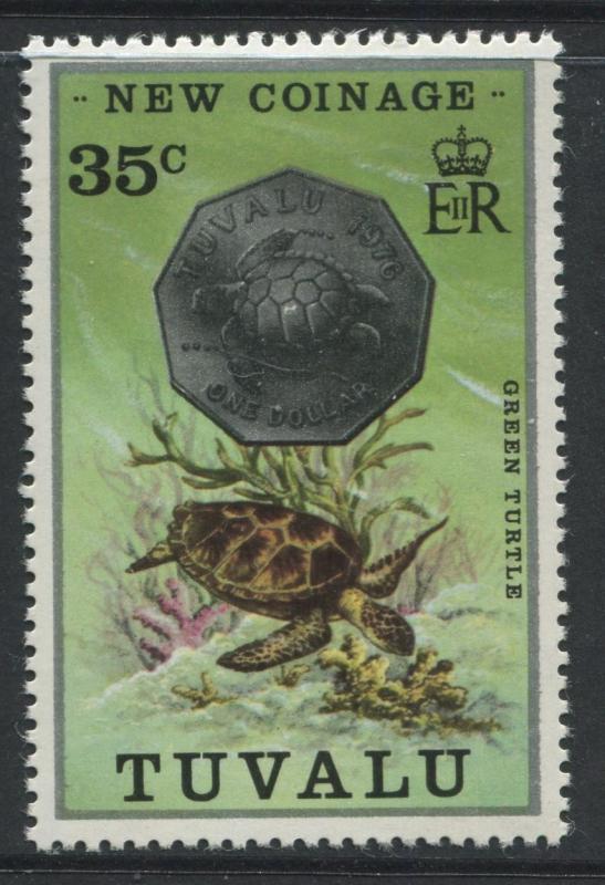 Tuvalu - Scott 22 - New Coinage -1976 - MVLH - Single 35c Stamp