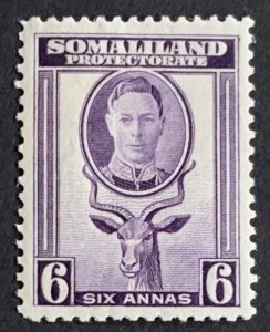 SOMALILAND PROTECTORATE 1942 DEFINITIVE 6 ANNA SG110 LIGHTLY MOUNTED MINT.