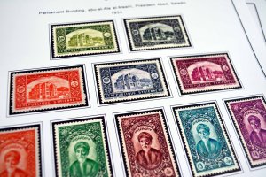 COLOR PRINTED FRENCH SYRIA 1916-1946 STAMP ALBUM PAGES (56 illustrated pages)