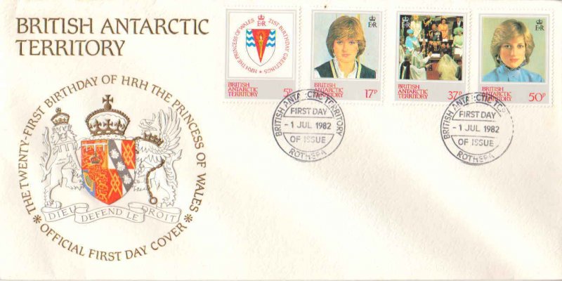 British Antarctic Territory Scott 92-95 Unaddressed.