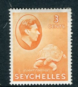 SEYCHELLES; 1938 early GVI Pictorial issue fine Mint hinged Shade of 3c. value