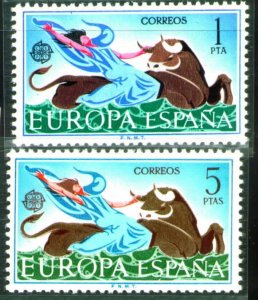 SPAIN Scott 1374-1375 MNH** 1966 Europa set