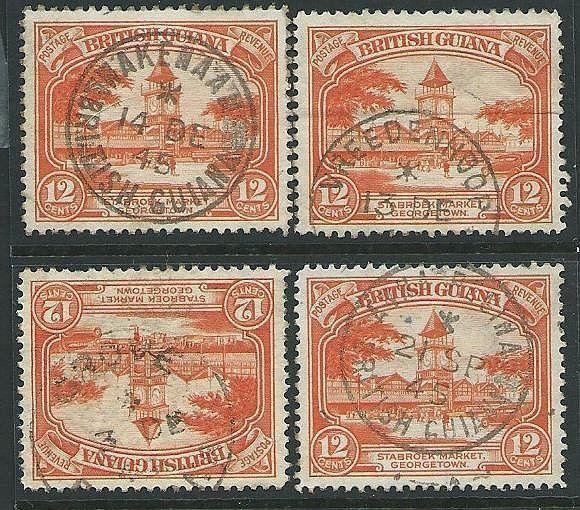 BR GUIANA 1940s pmks of WAKENHAM, GROVE, VREEDENHOOP, ANNA REGINA..........43562