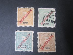Timor 1911 Sc 107-109,111 FU