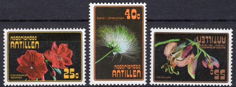 Netherlands Antilles 394-96 - Mint-NH - Flowers (1977) (cv $2.30)