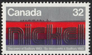 HISTORY = DISCOVERY of NICKEL = Canada 1983 #996 MNH