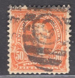 US Stamp #310 50c Orange Jefferson USED SCV $35.00