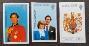 *FREE SHIP Belize Royal Wedding Prince Charles Lady Diana 1981 (stamp MNH imperf