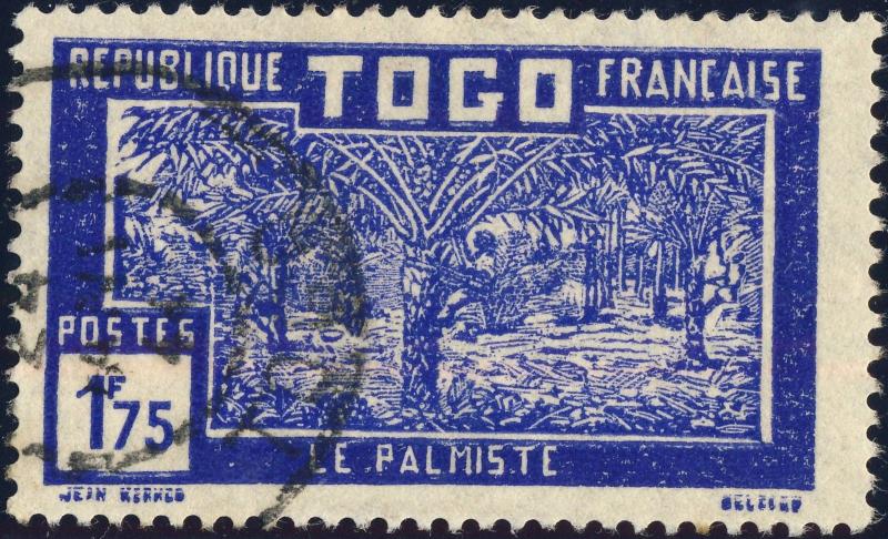 TOGO - 1938 -Yv.160 / Mi.98 1fr75 bleu-violet & outremer - Oblitéré TB