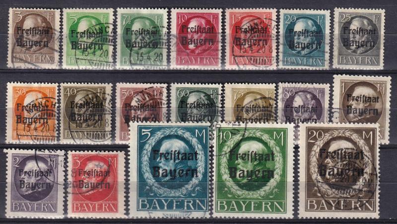 Bavaria #193-211 F-VF Used CV $205.25 (A18314)