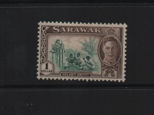Sarawak 1950 SG183 1 Dollar mounted mint