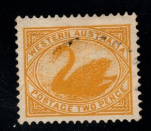 Western Australia Scott 77 Used Swan Bird stamp light cancel