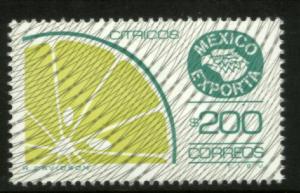 MEXICO Exporta 1135a $200P Citrus Fruit Fluor Paper 8 MNH