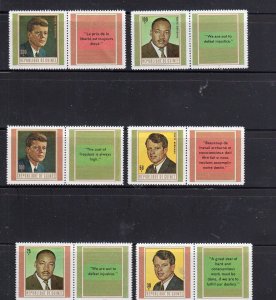 GUINEA #519-521,C107-9 1968 R.F KENNEDY MINT VF NH O.G