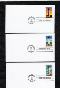 4791-4795 New England Lighthouses, FDC set/5 no cachet