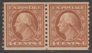 U.S. Scott #495 Washington Stamp - Mint NH Pair