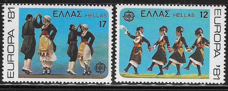 Greece 1981 Europa CEPT Folk Dance Sc 1386-1387 MNH A536