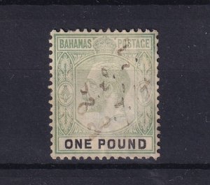 Bahamas KGV 1912/19 £1 Green SG89 Fine Used  BP16372
