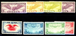 U.S. #C12, C16, C17, C19, C20-22, C23 MINT OG NH/LH SET