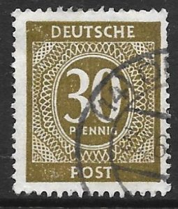 Germany 547: 30pf Numeral, used, F-VF