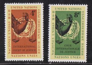 UN - NY # 88-89, Int'l Court of Justice,  Mint NH, 1/2 Cat.