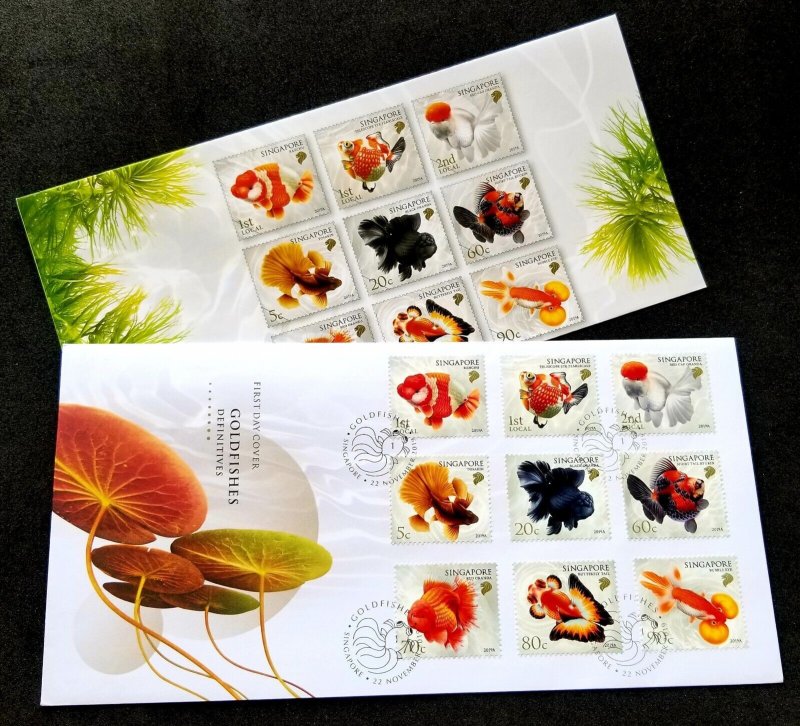 *FREE SHIP Singapore Goldfishes Definitives 2019 Gold Fish Pet Aquarium (FDC)