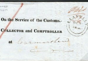 GB Cover WALES Historic Postal Letter Contents FISHING Yorks Customs 1846 H176