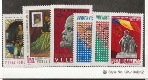 ROMANIA Sc 2162-7 NH issue of 1970 - POLITICAL SETS