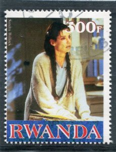 Rwanda 1999 MILLENNIUM Sandra Bullock 1 value Perforated Fine Used VF