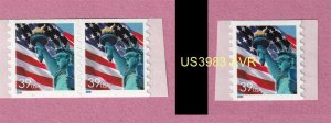 Triple 39c Liberty Den AVR US 3983 F-VF, MNH