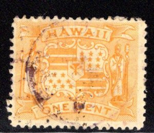 Hawaii #74, used, purple Honolulu CDS from 1897