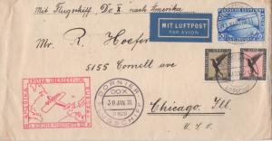 **Germany, SC# C32, C34, C38, Graf-Zeppelin Cover, 1929, Letter Enclosed?