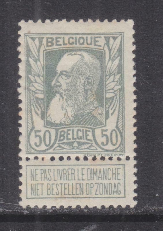 BELGIUM, 1905 Leopold 50c. Grey with Tab, lhm. 