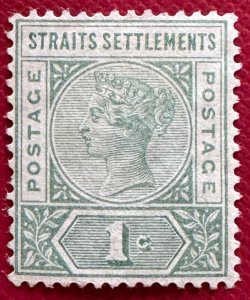 MALAYA Straits Settlements 1892-99 QV 1c MNG SG#95 M5483