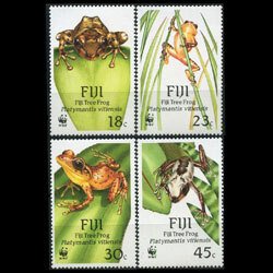 FIJI 1988 - Scott# 591-4 WWF-Frogs Set of 4 NH