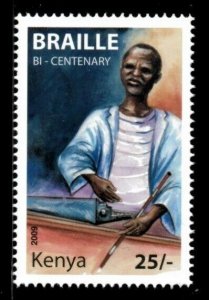 Kenya 2009 - Louis Braille, 200th Anniversary - Individual - Scott 836 - MNH