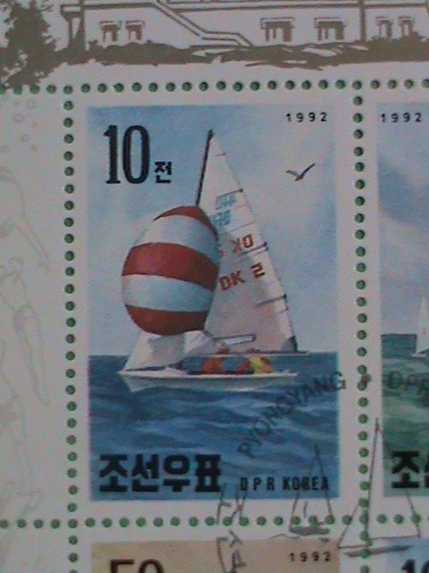 KOREA STAMP 1992  RICCIONE'92  YACHTS SAILING - CTO- NH S/S SHEET- #1  VERY RARE