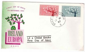 Ireland Eire FDC 1962 Sc 184-5 CEPT EUROPA Cachet First Day Cover