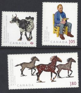 Canada #2522, 2524i-25i MNH die cut set, Art Canada, Joe Fafard, issued 2012