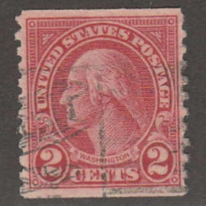 U.S. Scott #599A Washington Stamp - Used Single