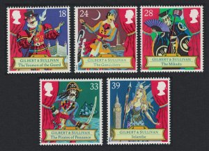 Great Britain 150th Birth Anniversary of Sir Arthur Sullivan 5v 1992 MNH