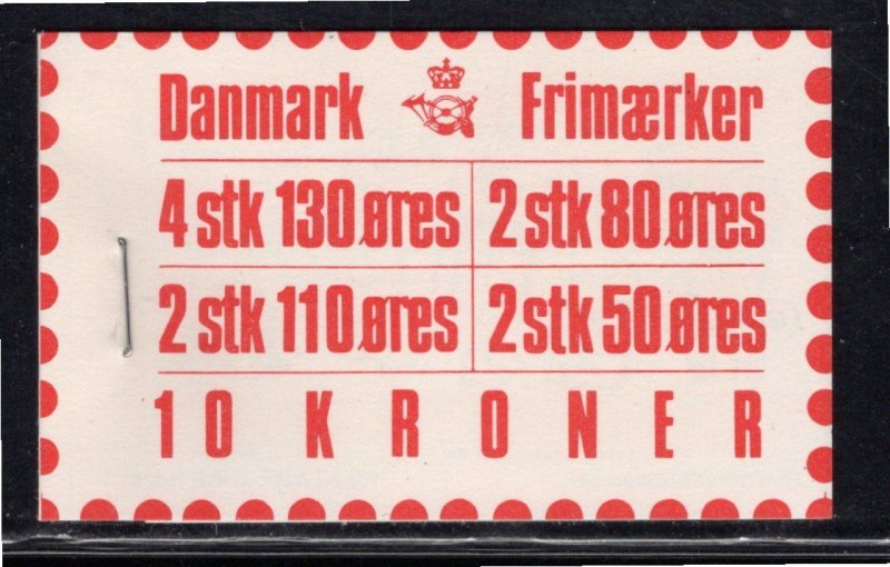 DENMARK SC# 633a (H47 FACIT) COMP BKLT VF/MOG