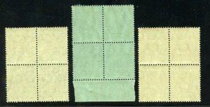 LEEWARD ISLANDS SCOTT# 54,54a,54b  BLOCKS MINT NEVER HINGED -SCOTT $445.00