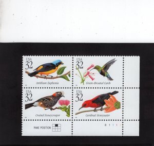 3222-3225 Tropical Birds, MNH LR-PB/4 (#B1111)